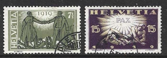 Switzerland,1919, Peace, 7 1/2c, 15c, used