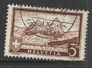 Switzerland, 1931, 3 Fr, brown, used