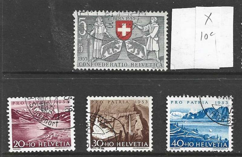 Switzerland, 1953, set excluding 10c, used