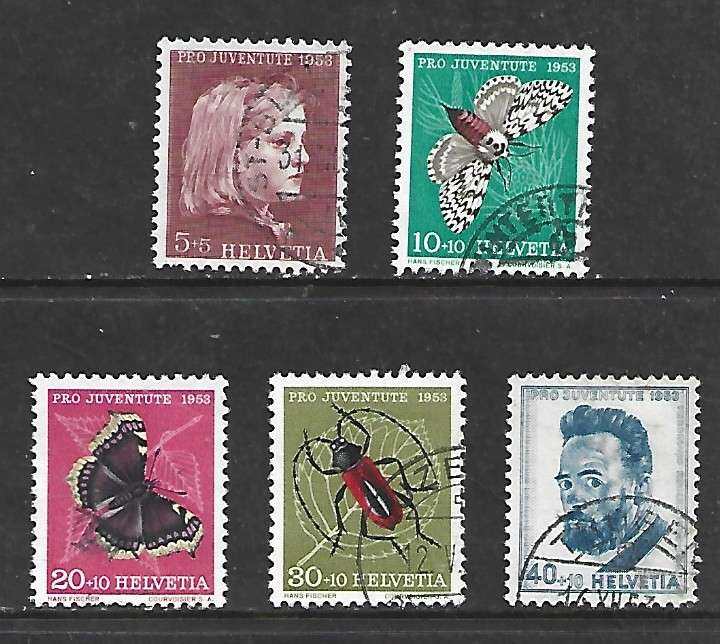 Switzerland, 1953 Pro Juventute, set of 5, used
