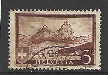 Switzerland, 1931, 3 Fr, brown, used