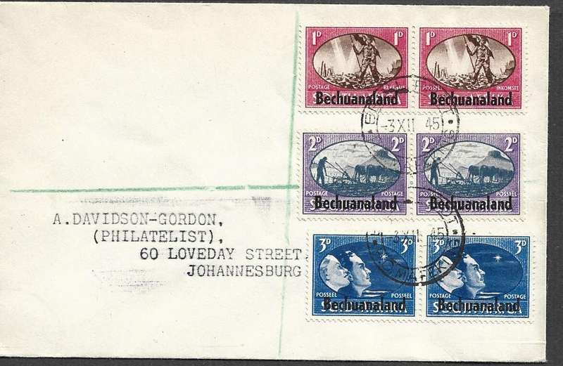 Bechuanaland, Peace issue, private FDC,  BECH. PROT. - H.O. MAFEKING 3 XII 35 cds > Johannesburg