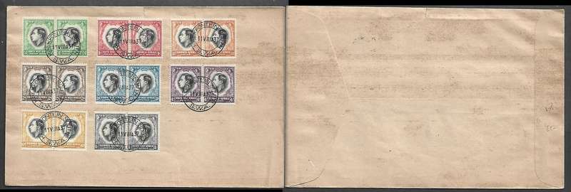 South West Africa FDC GVIR Coronation, KALKFONTEIN 11 v 37 cds (one day early)unaddressed