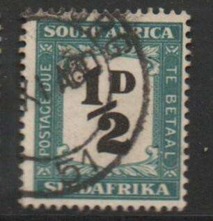 South Africa 1948, 1/2D postage due (SUIDAFRIKA), used,