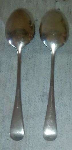 Two matching table spoons, EPNS,  Mappin & Webb