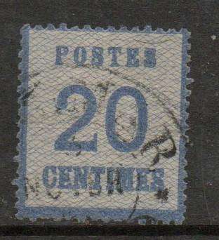 Germany Alsace and Lorraine, 1870, 20 Centimes, TYPE II, c.d.s. used