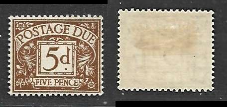 Great Britain, 1937, Postage Due, 5d, cinnamon, MH*