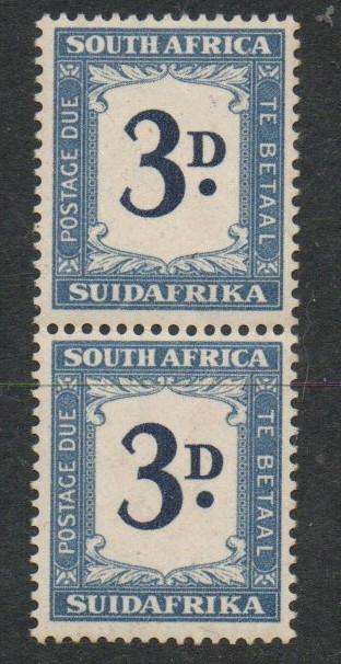 South Africa  1948, 3D postage due, (SUIDAFRIKA) vert pair, MNH **