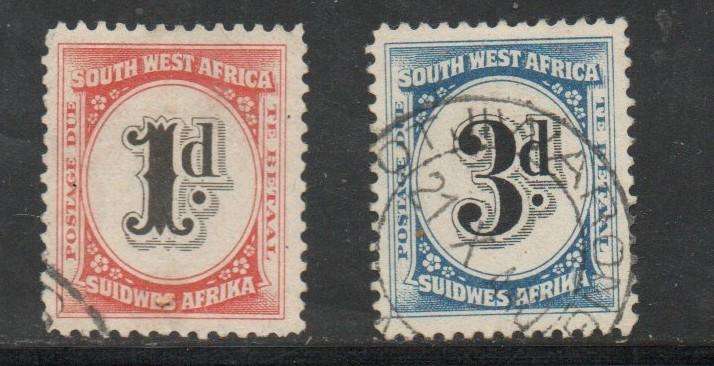 South West Africa 1931, 1d, 3d, postage due, p12, used
