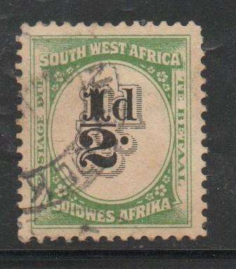 South West Africa 1931, 1/2d postage due, c.d.s. used