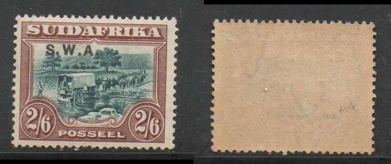 South West Africa. 1927  S.Africa  2s6d p 14 x 14, opt S.W.A. MNH **