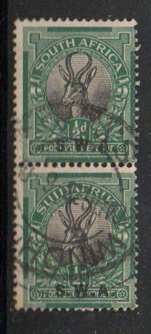 South West Africa. 1927, 1/2d of S.Africa (London ptg) perf 14 , opt  S. W. A, , used