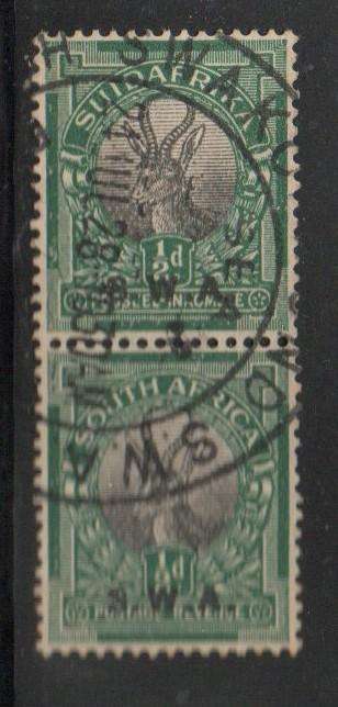South West Africa. 1927, 1/2d of S.Africa (London ptg) perf 14 , opt  S. W. A, , used