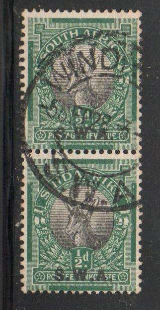 South West Africa. 1927, 1/2d of S.Africa (London ptg) perf 14 , opt  S. W. A, , used