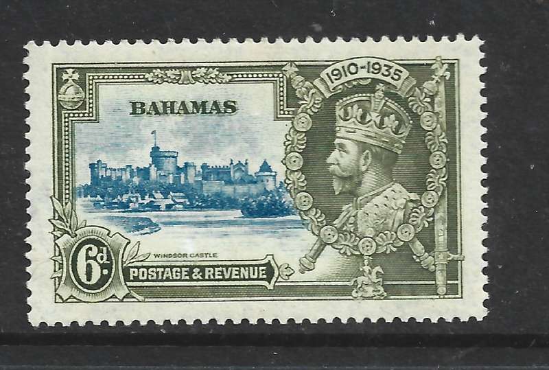 Bahamas GVR 1935 Silver Jubilee, 6d, MH *