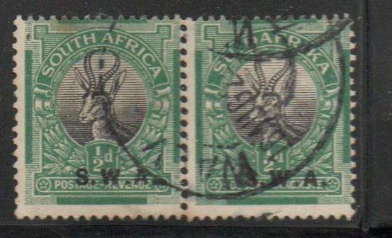 South West Africa. 1927, 1/2d of S.Africa (London ptg) perf 14 , opt  S. W. A, , used