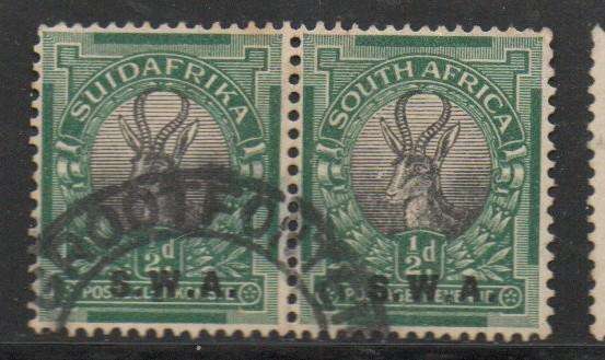South West Africa. 1927, 1/2d of S.Africa (London ptg) perf 14 , opt  S. W. A, , used