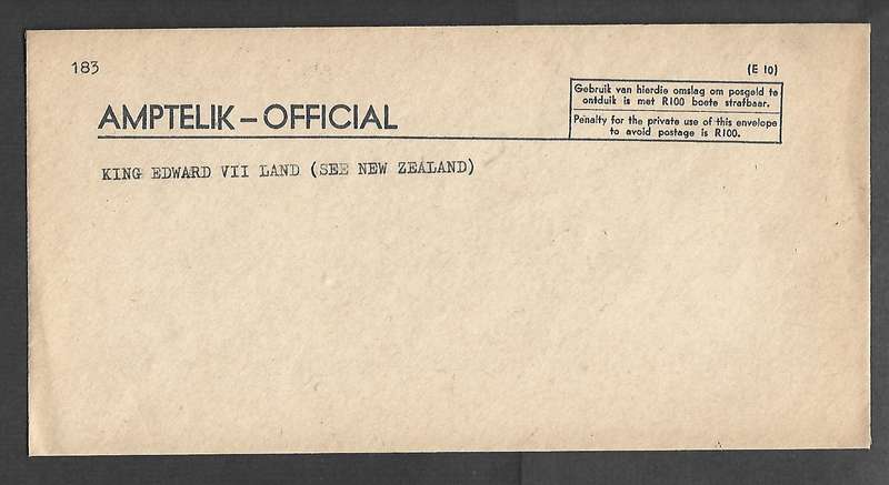 AMPTELIK - OFFICIAL envelope (E10), unused apart from storing a collectors postage stamps