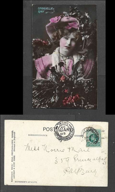 . Gabrielle Ray, used 1/2d, GLENCOE JUNCTION 28 MY 09cds > PIETERMARITZBURG NATAL