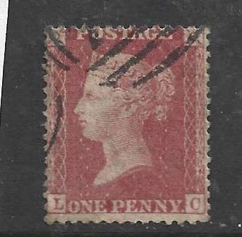Great Britain  VRI   1855, 1d, red brown,wmk small crown, perf 14, used