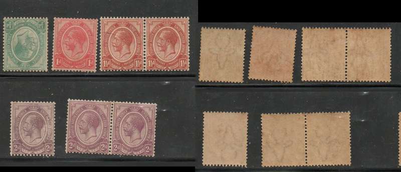 South Africa, 1913,  1/2d - 2d, MH*