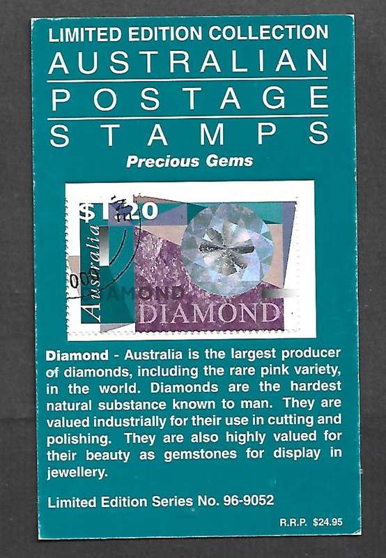 Australia 1996 Precious gems, Diamond $1.20, used, Limited Edition Collection