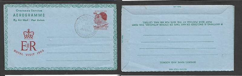 Australia Aerogramme, 1953 Royal Visit, PHILATELIC BUREAU MELBOURNE FIRST DAY  OF ISSUE 18 FEB 1953