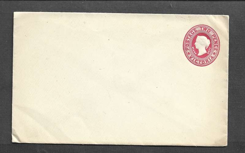 Australia Victoria, VRI, 2d red, embossed envelope, unused