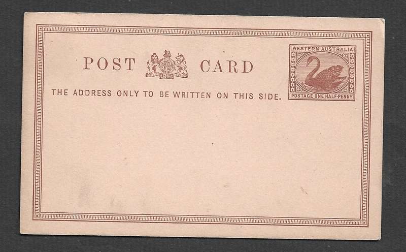 Australia Western Australia VRI, 1/2d postal card unused