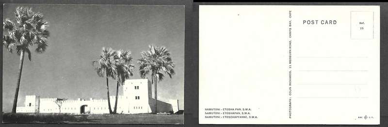 South West Africa Postcard Namutomi Etosha Pan Unused Reproduction Late 20th Century