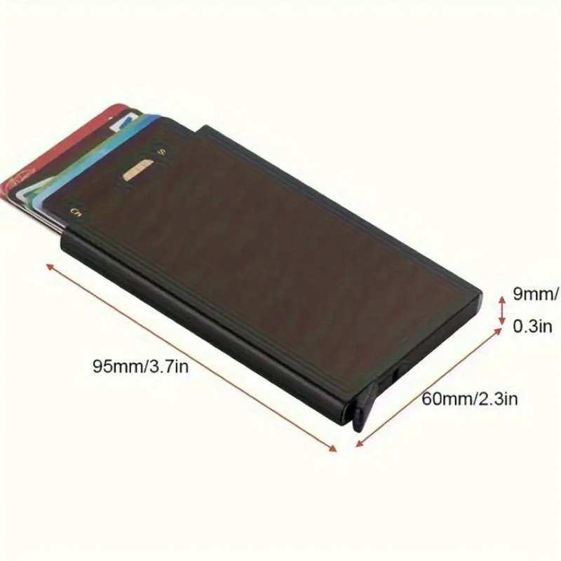 Slim Aluminum RFID-Blocking Wallet - Stylish Metal Credit Card Holder for Men & Women, Anti-theft