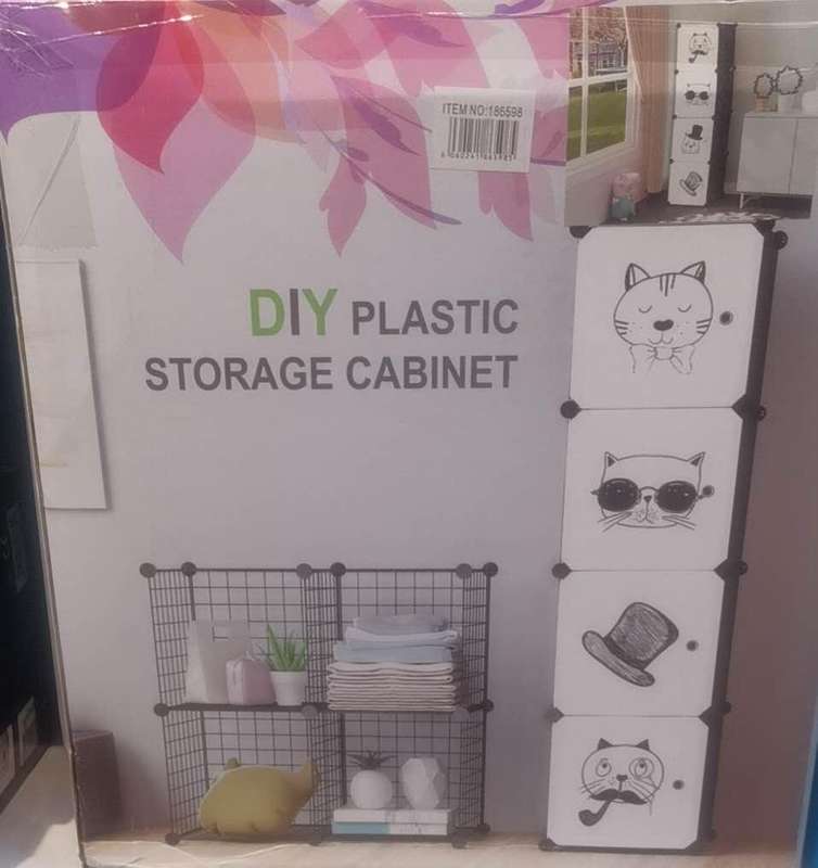 DIY PLASTIC STORAGE CABINET