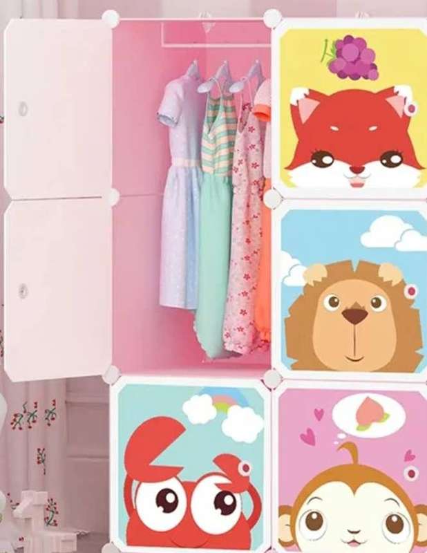 DIY PLASTIC STORAGE 6 CUBE CABINET