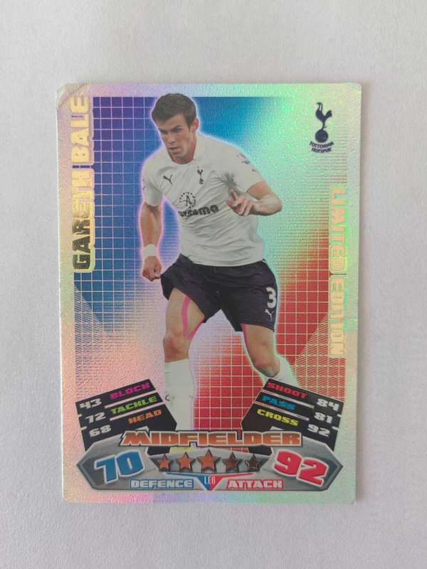 Gareth Bale limited edition topps match attax 2011/12