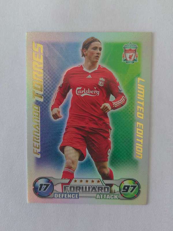 Fernando Torres limited edition topps match attax premier league 2008/09