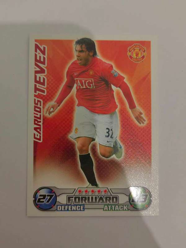 Carlos Tevez base card Topps match attax premier league 2008/2009