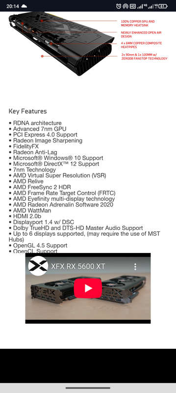 RX 5600 XT. 3 fan