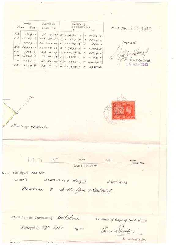 UNION of South AFRICA. Document 1942. Mixt condition.