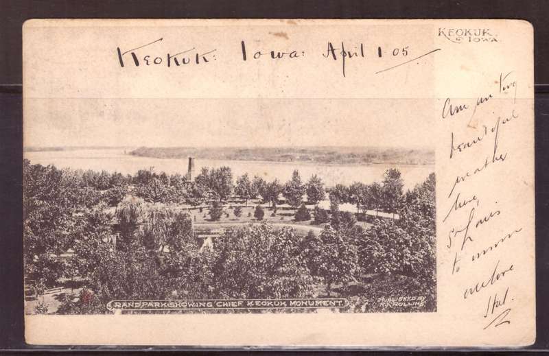 USA Post cart 1905  from  Keokuk  Iowa too Engeland.
