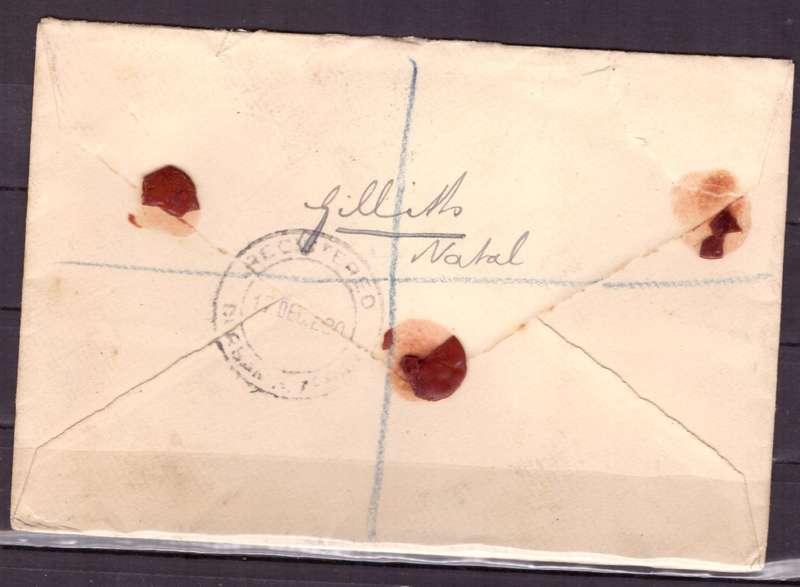 UNION  of South Africa.  Airmail from Durban to London 1930. Cover.