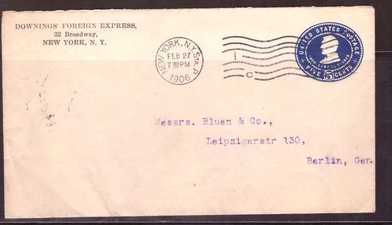 USA 1906 Cover from New York too  Berlin.