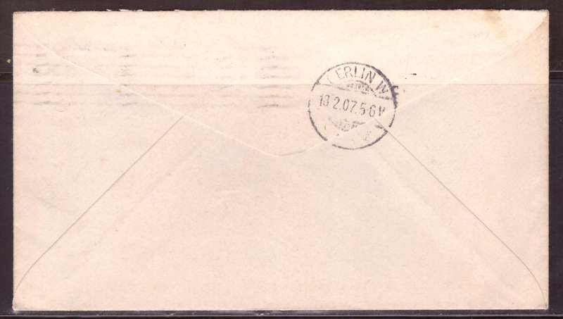 USA 1907 Cover from New York too  Berlin.