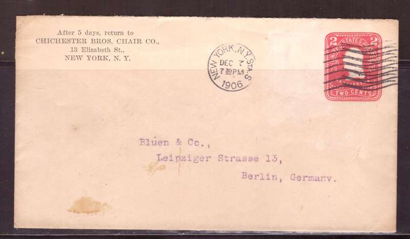 USA 1906 Cover from New York too  Berlin.