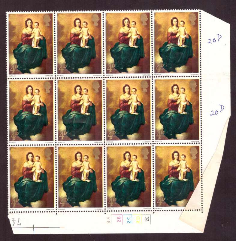 GB 1967  Scott #523 4d. eror folded perf.