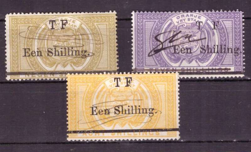 Orange Free State. TELEGRAPHS 1900,  Revenue stamps. Mixt condition.