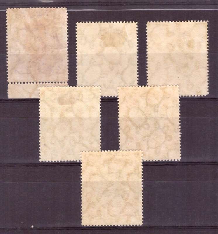 Toga.  1920 . SG #55-58 and#60-63. MH