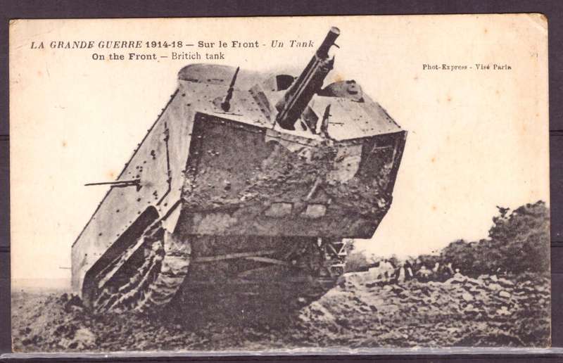 Post Cart from IWW .France. TANK.