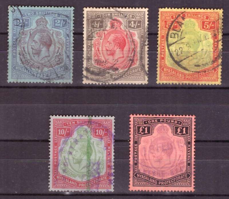 Nyasaland Protectorate. Nice grope used. Look Scan Mixed condition.