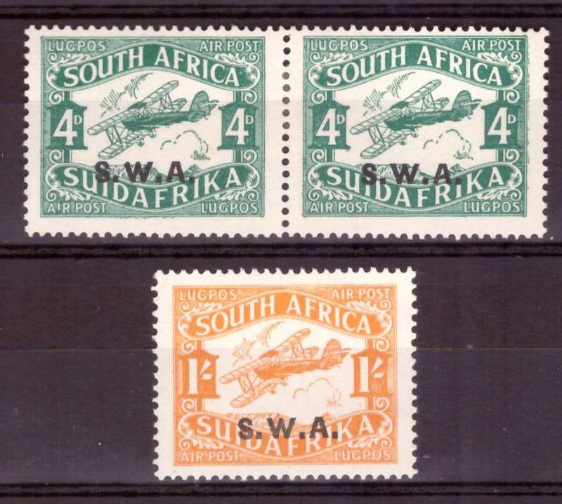 1930 SWA  [ NAMIBIA ]   SACC #99-99c  and #100 MH. Short ,I: