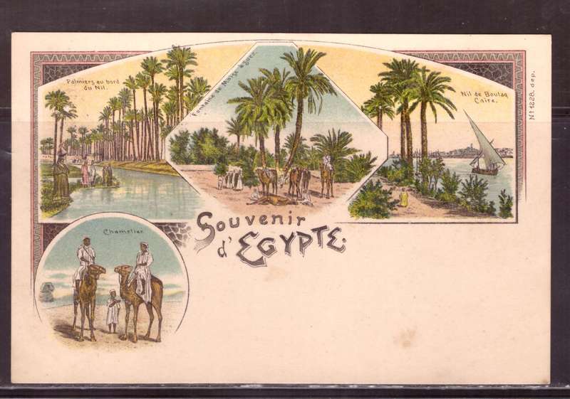 Post Cart from 1890s from Egypt.